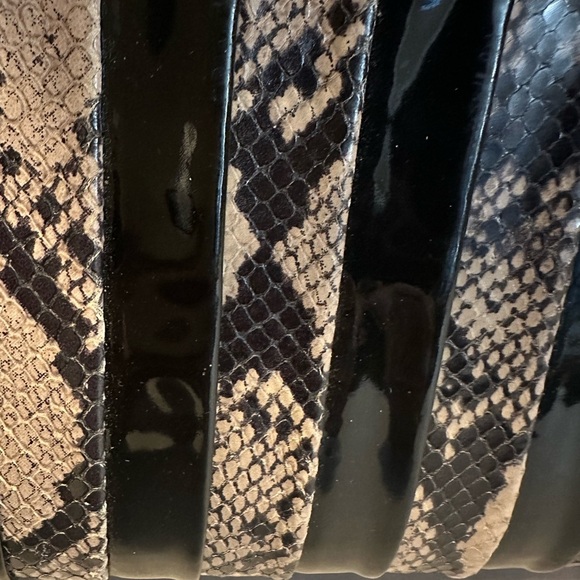 Giuseppe Zanotti Clutch Handbag Purse Black Crocodile Texture Authentic Rare - Picture 3 of 9